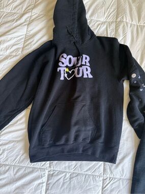 Olivia Rodrigo Sour Tour Black Graphic Hoodie
